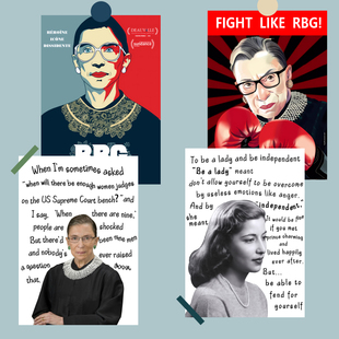 金斯伯格大法官海报RBG女权激励卡片宿舍墙贴卧室装饰画桌面装饰