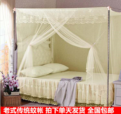 家用蚊帐穿杆绑绳防尘纹账学生