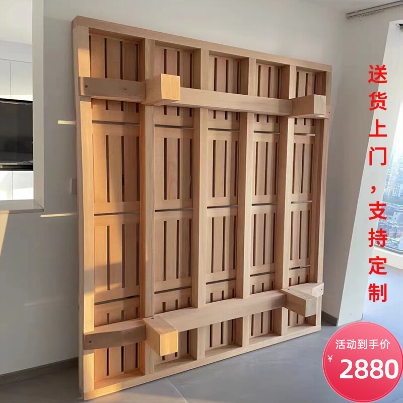 新品上架 榉木悬空床日式榉木床无床头榉木悬浮床榻榻米悬浮床