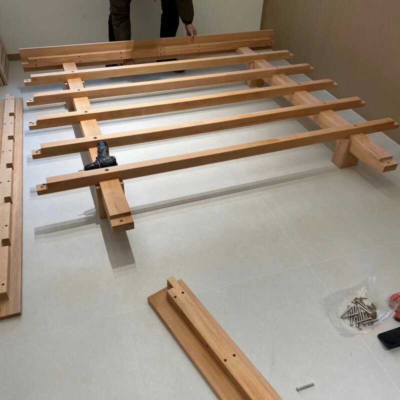 支持定制悬浮床实木床架榉木床