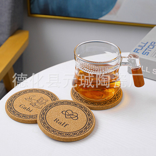 软木杯垫定制UV彩印餐垫隔热垫碗垫家用桌垫餐桌垫印刷logo制作