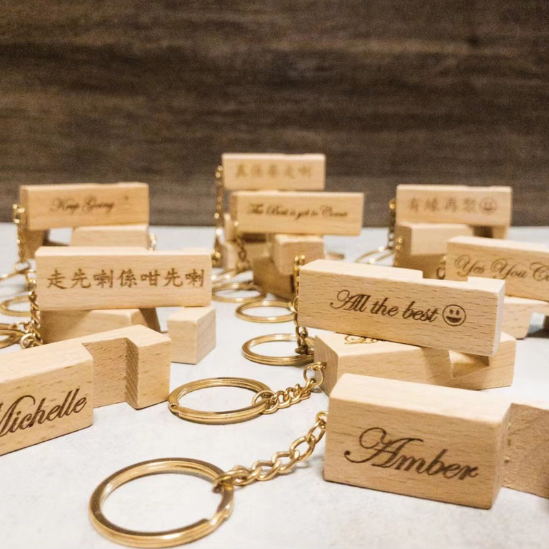 钥匙扣便携迷你木质桌面手机支架