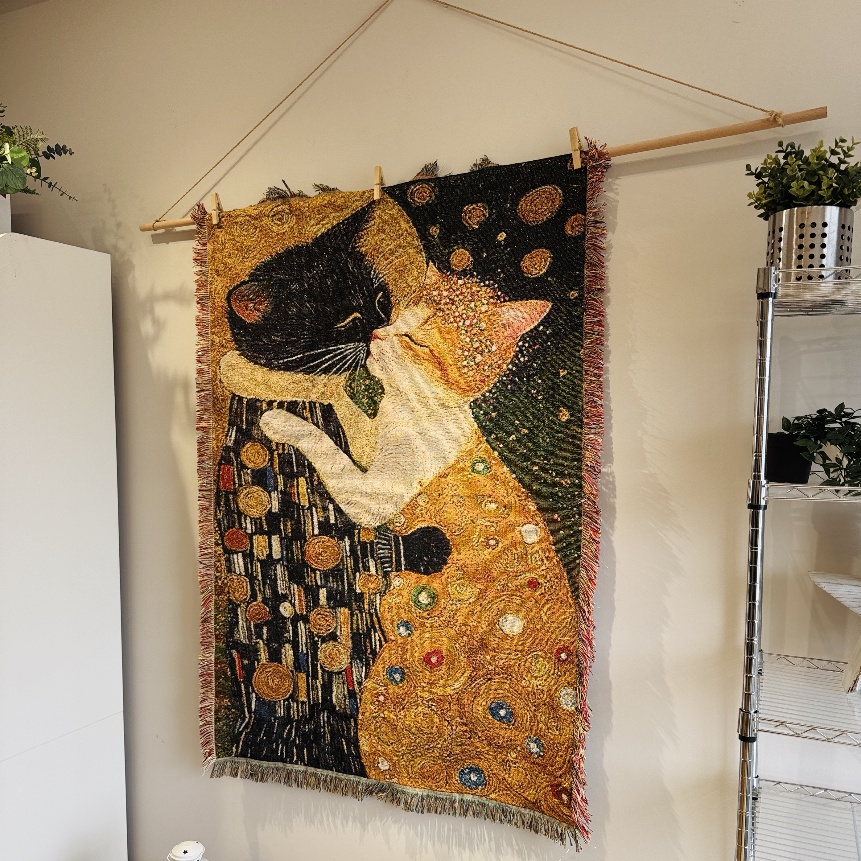 当名画遇上萌猫 画家Der Kuss 古斯塔夫·克林姆 喵星人版