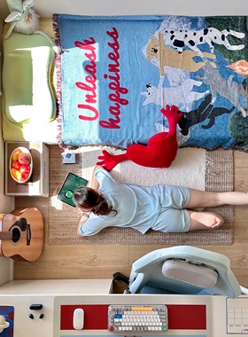 韩国订单unleash happiness 复古风景挂毯装饰毯子卧室布置毯子