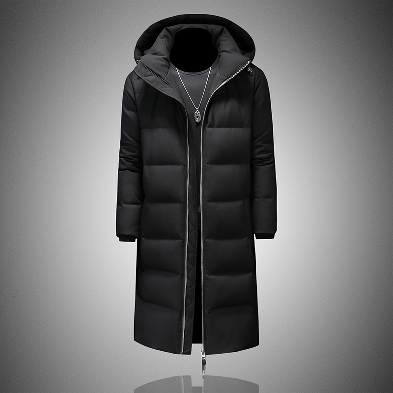 连帽羽绒服男长款潮牌2025冬季新款加厚韩版潮流保暖90白鸭绒外套