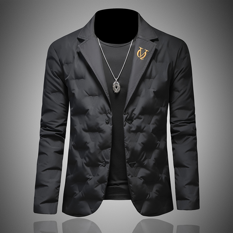 轻薄款西装羽绒服男士外套秋冬款2025新款商务高级感西服男款冬季