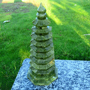 南玉塔摆件招财摆件家居商务装饰品办公室客厅书房摆设开业礼品