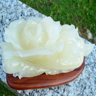 天然阿富汗玉百财白菜玉器摆件家居装饰品办公室客厅摆设开业礼品