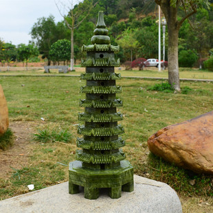 天然玉石塔摆件招财家居装饰品办公室客厅摆设开业送礼商务礼品