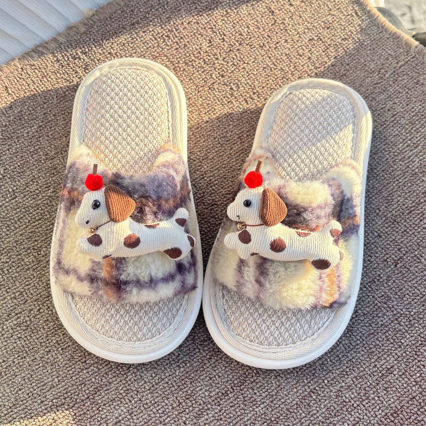 儿童亚麻拖鞋女童可爱春秋室内居家男童卡通香肠狗棉麻四季亲子拖,童鞋/婴儿鞋/亲子鞋,儿童亚麻拖鞋,淘宝优惠券,粉丝福利购,淘宝优惠卷