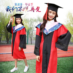导师服学位服校徽定制文理工本科学士硕士博士服袍大学生毕业礼服