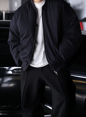 Secretbase 90白鹅绒高克重羽绒服 美式高街棒球针织外套夹克