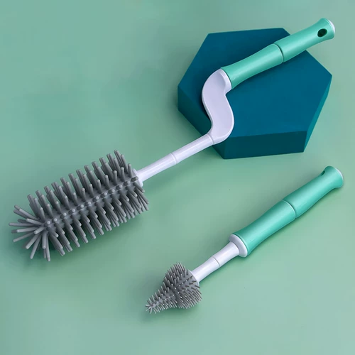 Силиконовый детский ершик для бутылочки, соска, щеточка, моющее средство для бутылочек, гигиеническая щетка, кисть, комплект