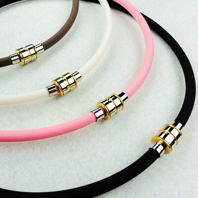 일본 방사선 방지 자기 치료 티타늄 칼라 스포츠 목걸이 남자의 안티 자궁 경부 링 자기 체인 티타늄 체인 건강 링 피로 방지