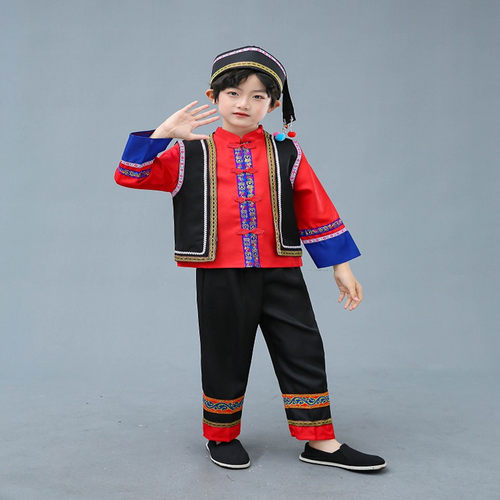 56个民族服装儿童阿昌族舞蹈表演服幼儿园合唱门巴族舞台演出服饰