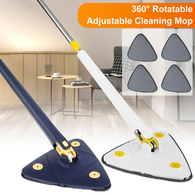 Telescopic Triangle Mop 360° Rotatable Spin Cleaning Mop Ad