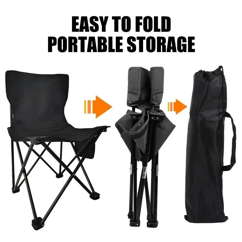 Outdoor Portable Folding Chair With Storage Bag Foldable Car