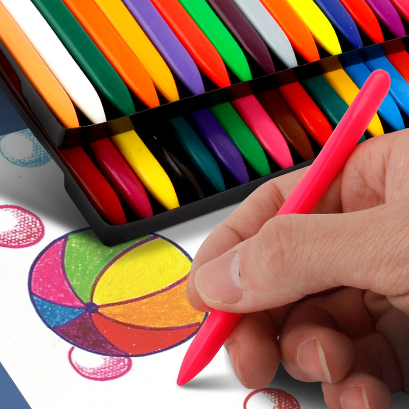 36 Color Triangle Crayons Safe Non-toxic Coloring Pens Edibl-封面
