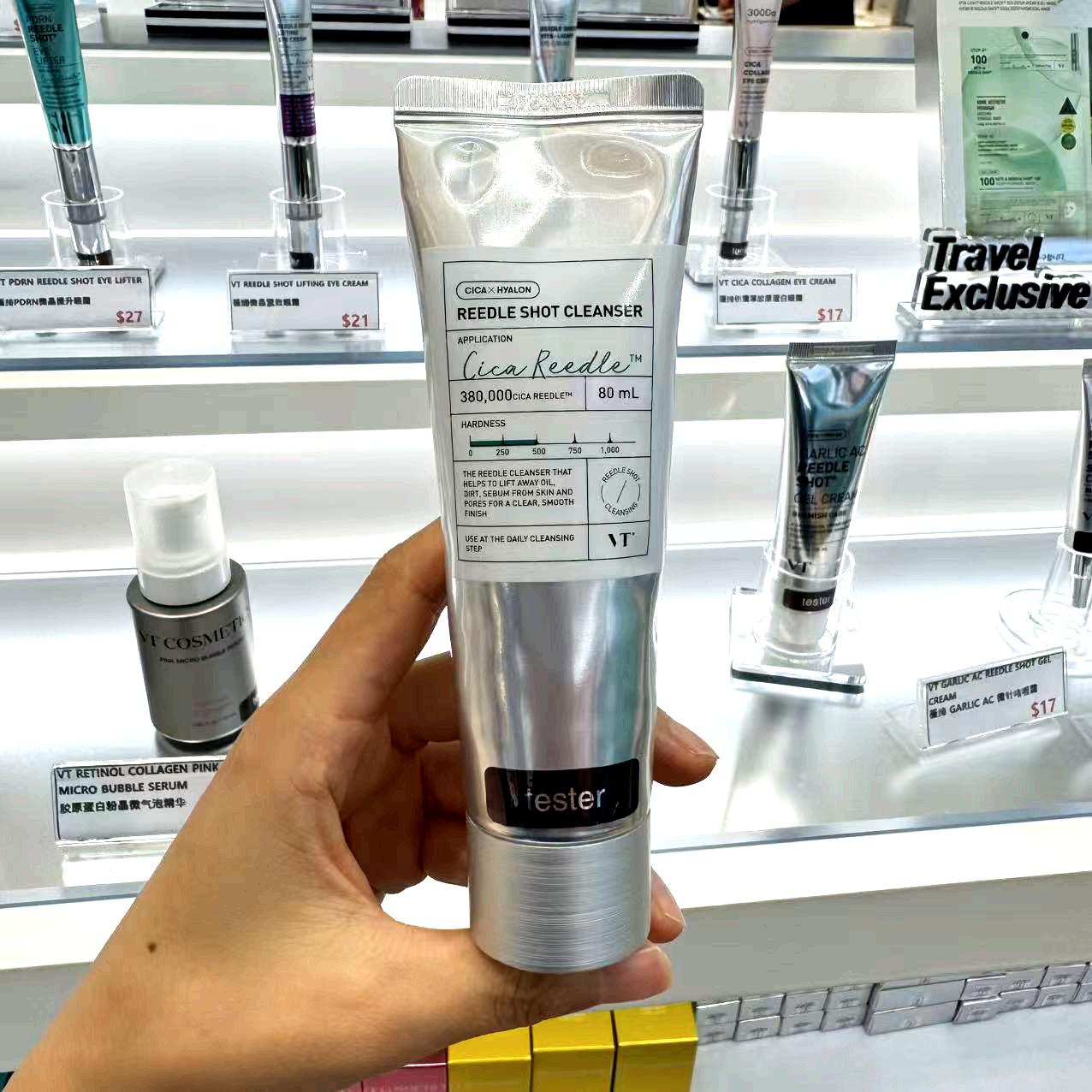 韩国VT薇缔微晶针洗面奶80ml温和清洁保湿洁面清爽不紧绷净澈