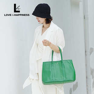 花园包真皮h家女包托特包女大容量高级感通勤商务14寸电脑手提包