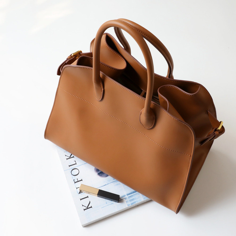 真皮托特包margaux15大容量通勤牛皮手提女包包电脑公文包单肩包