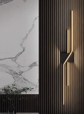 现代极简创意格栅灯客厅背景墙壁灯轻奢卧室床头灯壁灯楼梯走道灯