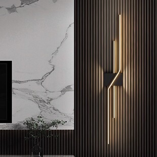 现代极简创意格栅灯客厅背景墙壁灯轻奢卧室床头灯壁灯楼梯走道灯