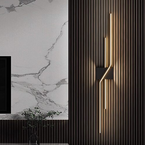 现代极简创意格栅灯客厅背景墙壁灯轻奢卧室床头灯壁灯楼梯走道灯