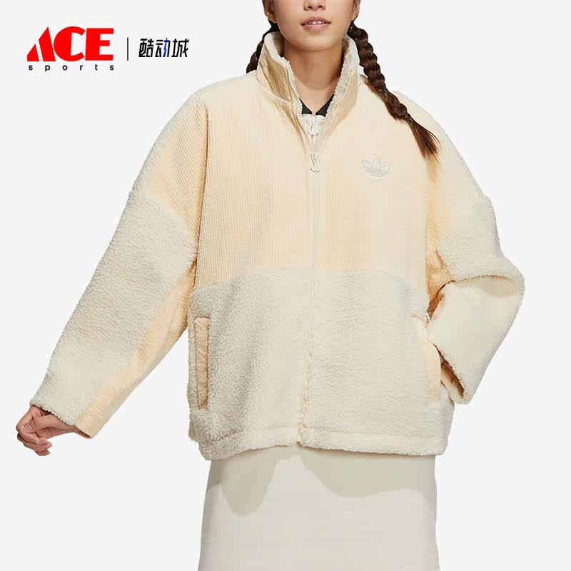 阿迪达斯仿羊羔绒运动女子外套