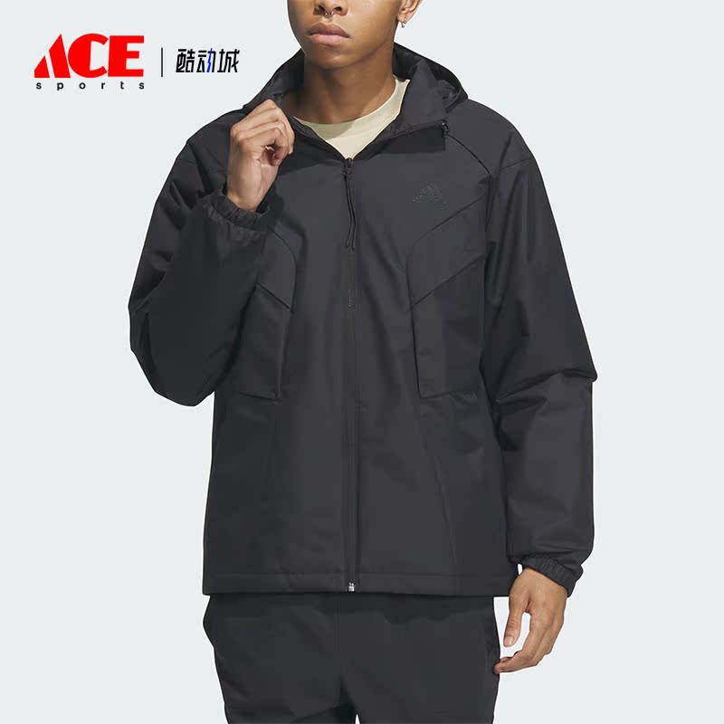 Adidas/阿迪达斯正品新款男子运动训练保暖连帽外套IS0450