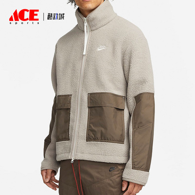 耐克正品+男子运动立领保暖外套