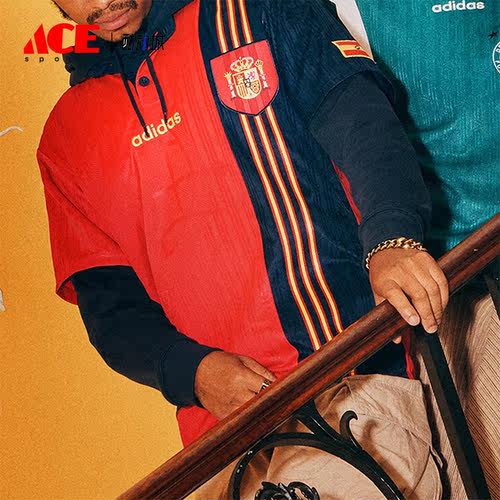 Adidas/阿迪达斯正品西班牙队足球文化男士运动球衣IT7754