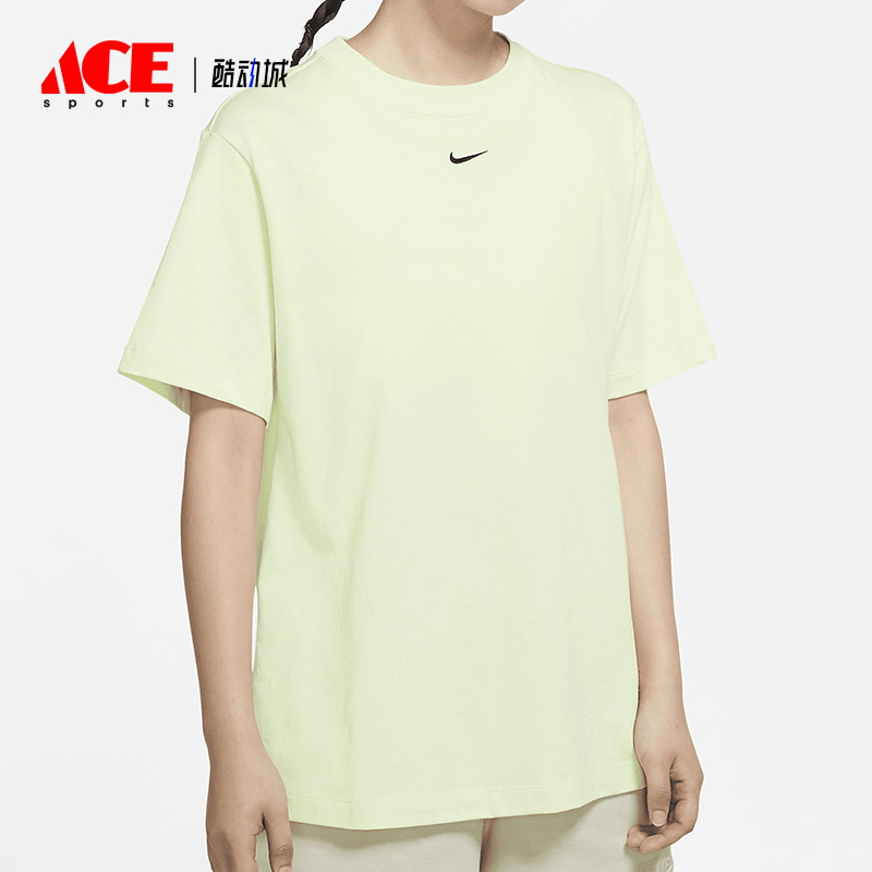 耐克女宽松透气圆领运动休闲短袖