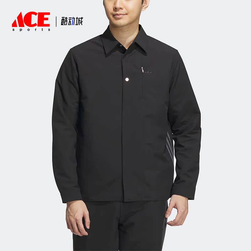 Adidas/阿迪达斯正品三叶草男子简约休闲翻领衬衫外套IK3707