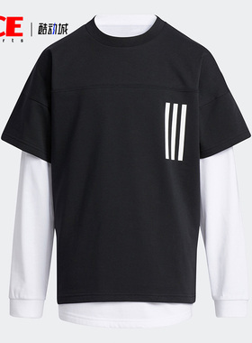 Adidas/阿迪达斯正品夏季新款大童休闲运动长袖T恤 H07287