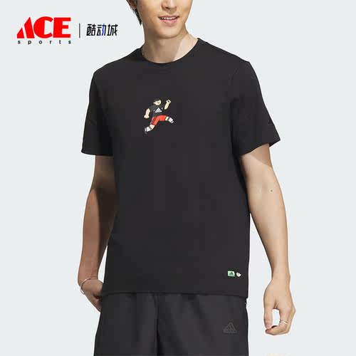 阿迪达斯正品休闲圆领男运动短袖