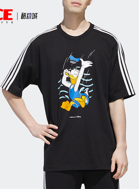 Adidas/阿迪达斯正品唐老鸭联名款男士休闲运动短袖T恤GJ5647