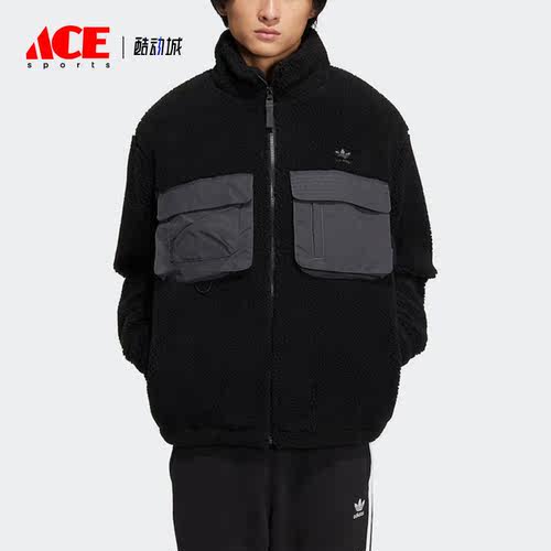 Adidas/阿迪达斯正品冬男子运动羊羔绒夹克外套IC8162