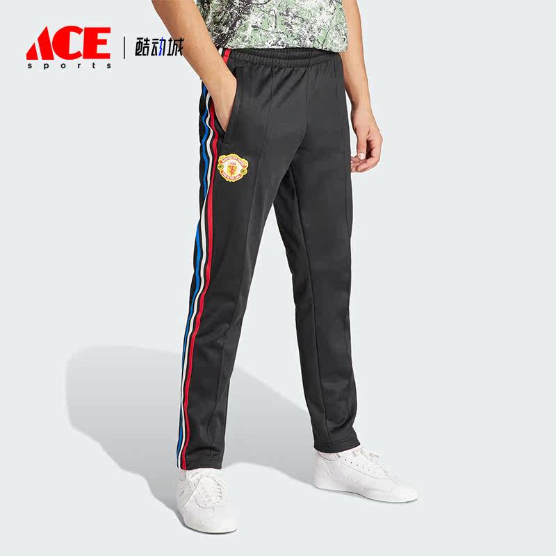 Adidas/阿迪达斯正品曼联足球休闲文化男士修身运动裤IN6968