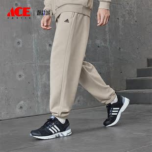 1加绒束脚男女运动裤 Adidas IV7602 PNT LOGO 阿迪达斯正品
