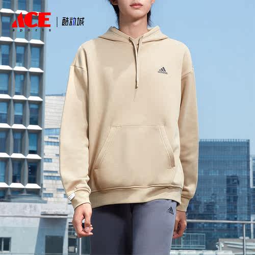 Adidas/阿迪达斯正品加绒情侣款运动宽松长袖连帽卫衣IB2712
