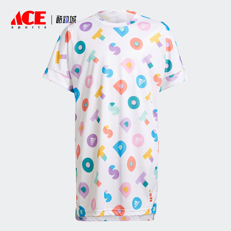 阿迪达斯乐高联名儿童运动连衣裙