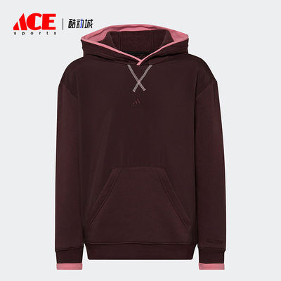 阿迪达斯大童款跑步连帽套头卫衣