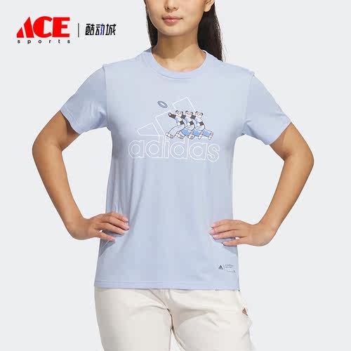 Adidas/阿迪达斯正品夏季新款女子运动印花休闲短袖IP3936