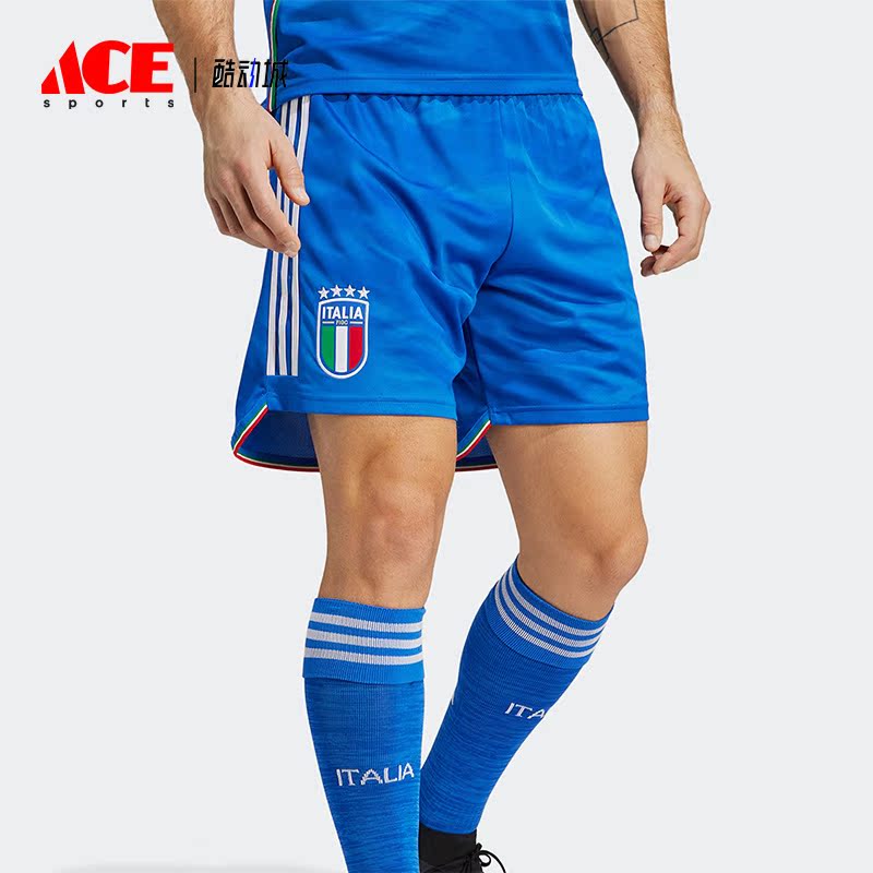Adidas/阿迪达斯正品新款男子意大利队球迷版足球短裤HS9877