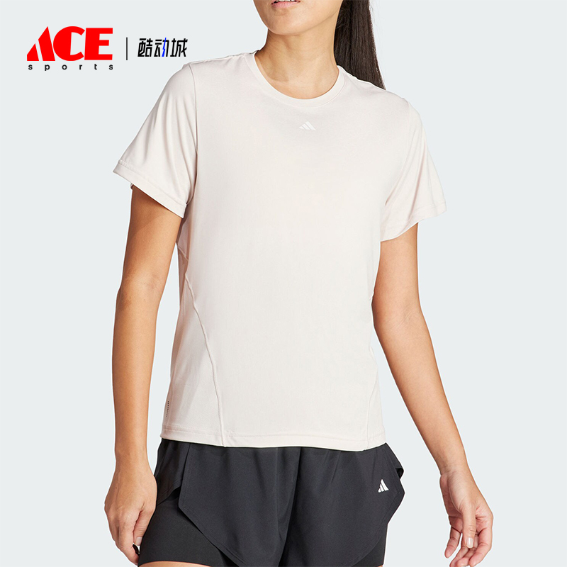 阿迪达斯女士运动健身短袖T恤