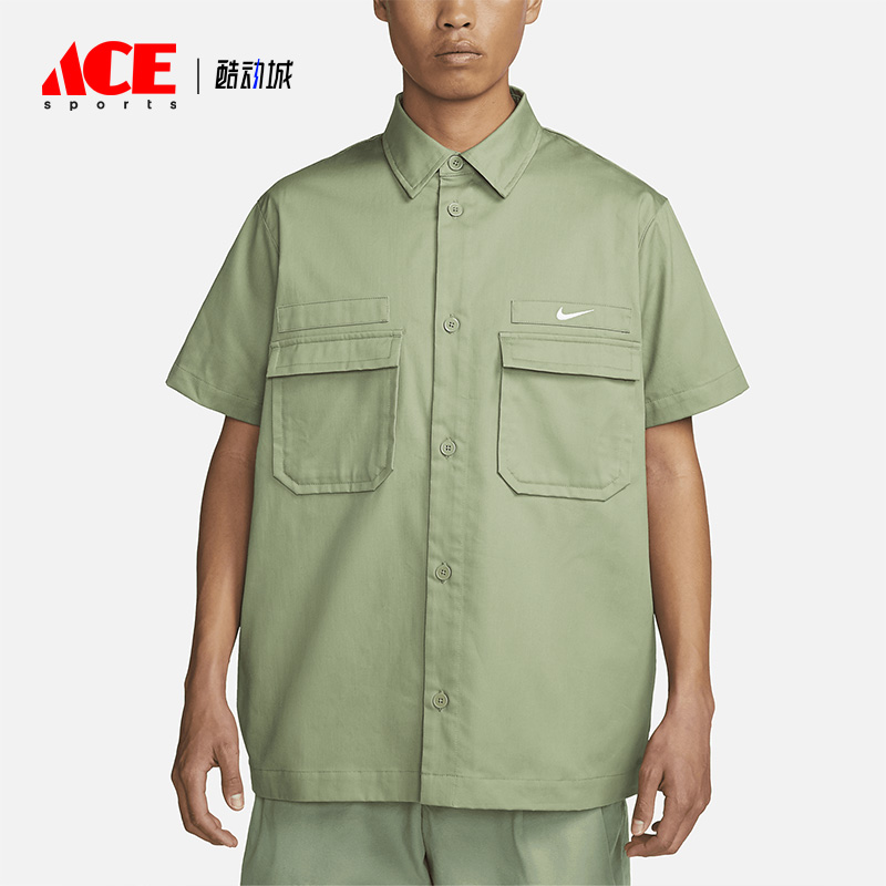 耐克短袖男翻领运动服宽松衬衫