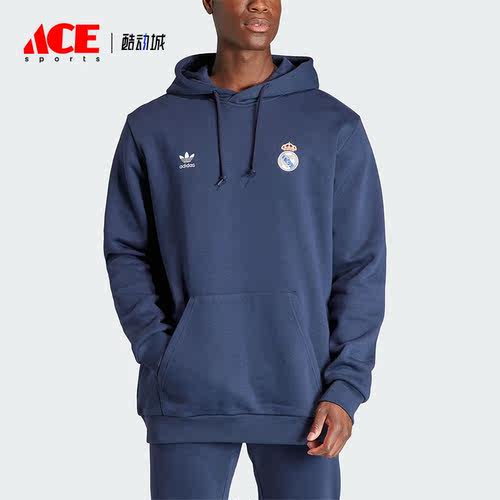 Adidas/阿迪达斯正品三叶草男子足球运动保暖连帽卫衣IL1025