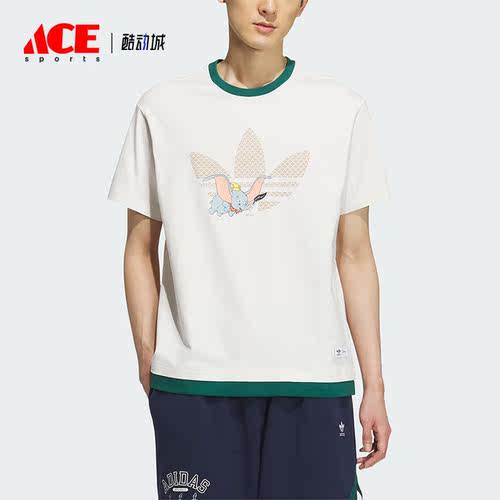 Adidas/阿迪达斯正品三叶草男子运动休闲卡通圆领短袖IN1071