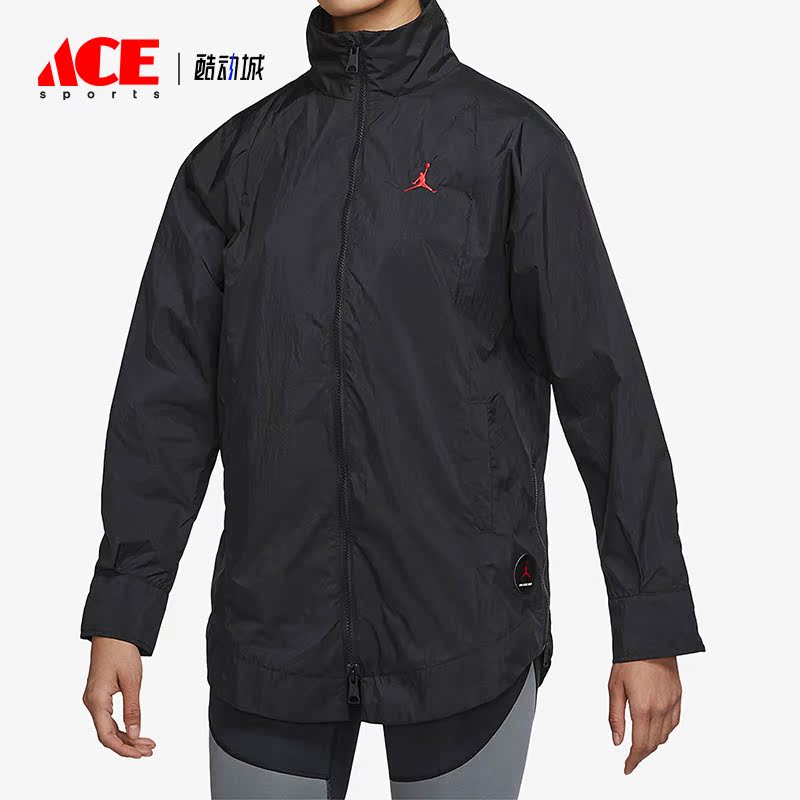 Nike/耐克正品JORDAN 女子立领刺绣几何夹克外套DO4153-010